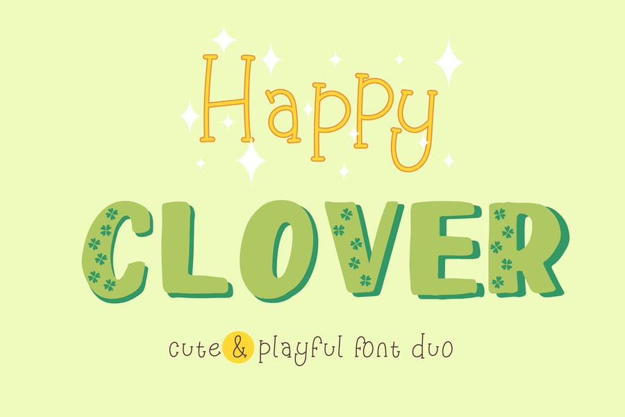Happy Clover Font Duo