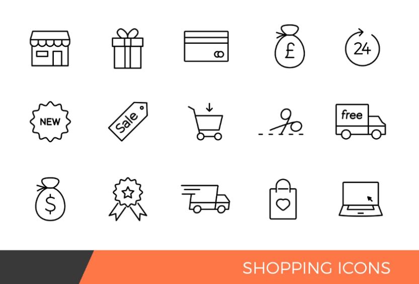 Linear Style E Commerce Icons