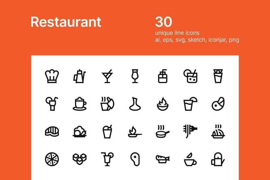 Linear Style Outline icons
