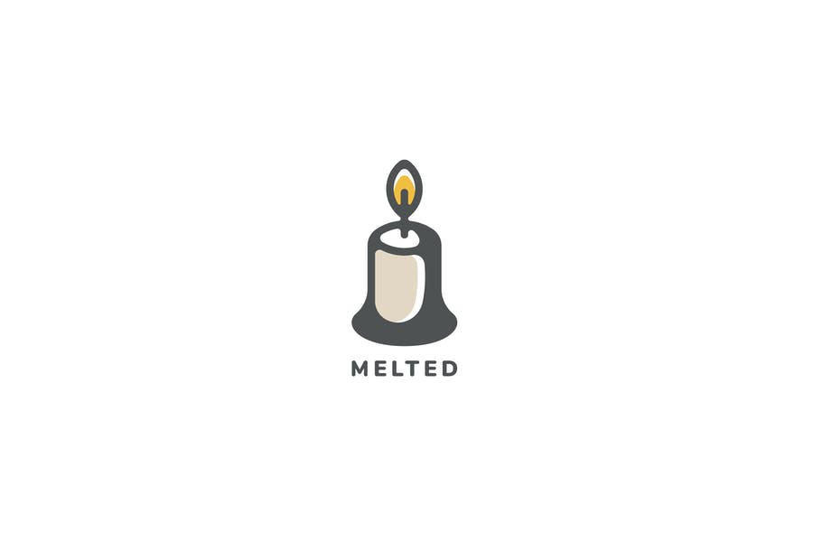 Melted Candle Logo Design
