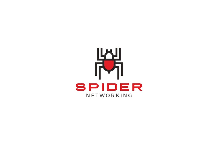 Minimal Spider Logo Design