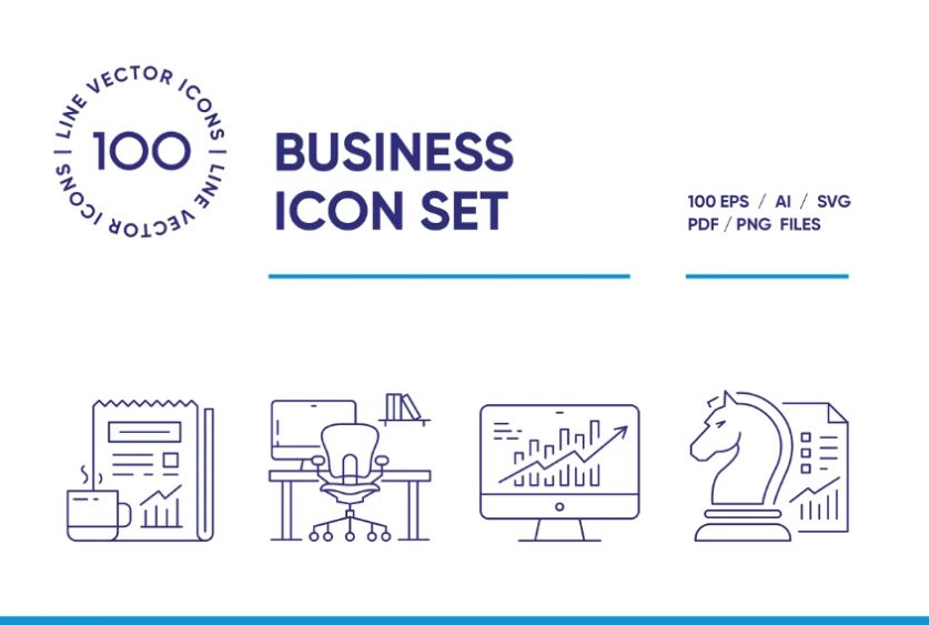 Modern Business Icons Set