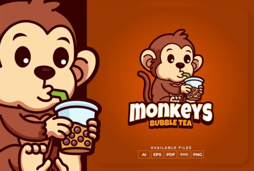 Monkey Tea Bubbles Logo