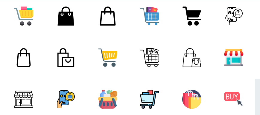 Online Retail Store Icons
