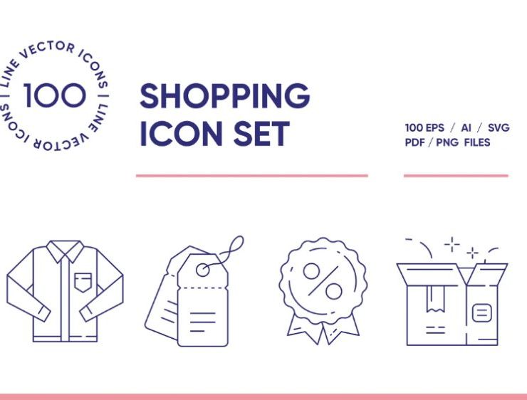 15+ Free Shopping Icons Ai PNG Designs Set