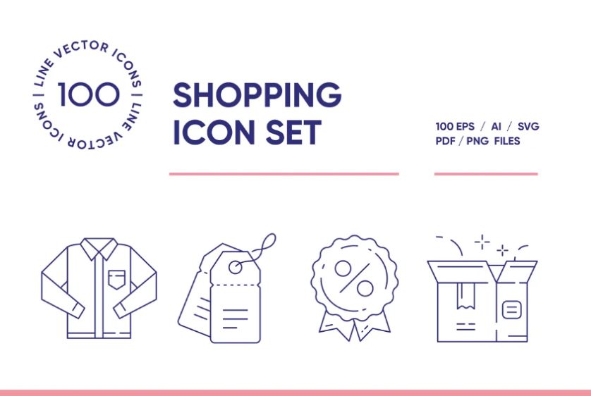 Online Shopping Icons set
