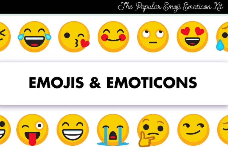 Popular Emojis and Emoticon Icon Set