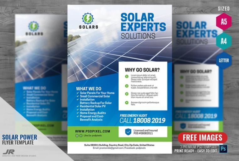 15 FREE Solar Energy Flyer Templates Download Graphic Cloud