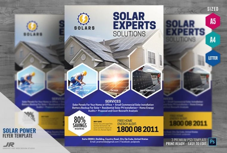 15 FREE Solar Energy Flyer Templates Download Graphic Cloud