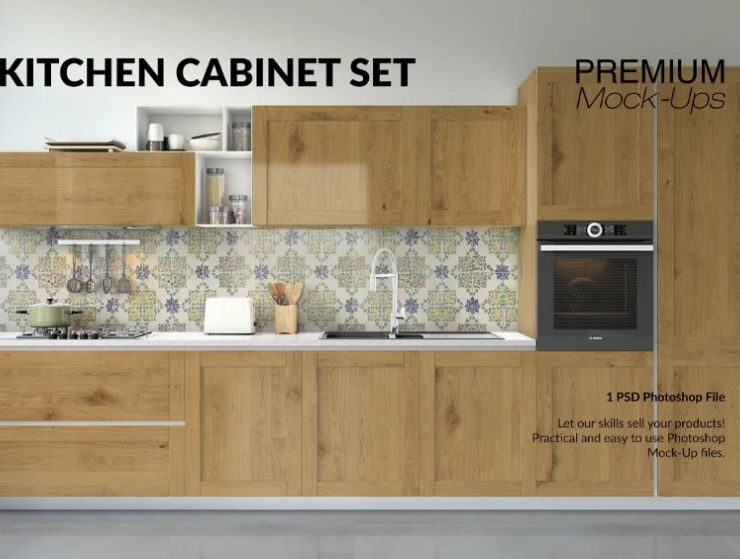 18+ Best Kitchen Cabinet Mockup PSD Download