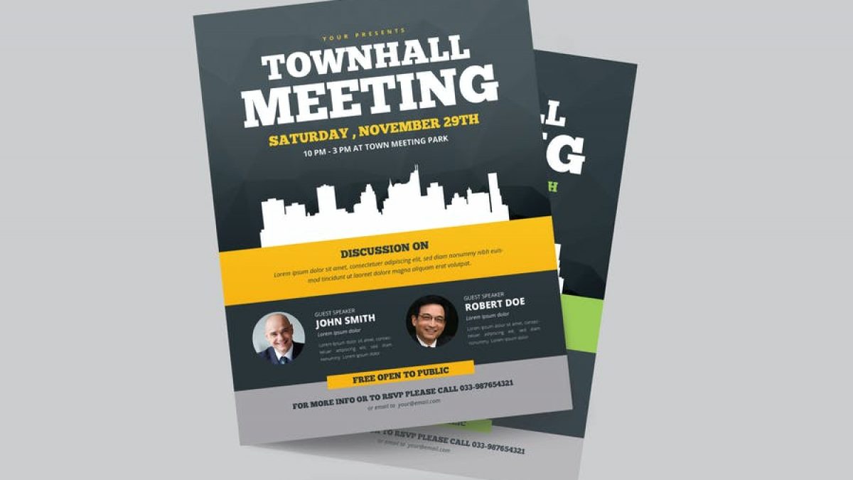 22+ Free Town Hall Meeting Flyer Template Download - Graphic Cloud With Meeting Flyer Template