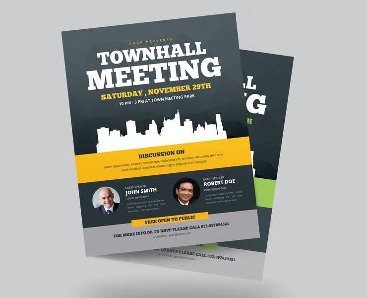 11+ Free Town Hall Meeting Flyer Template Download