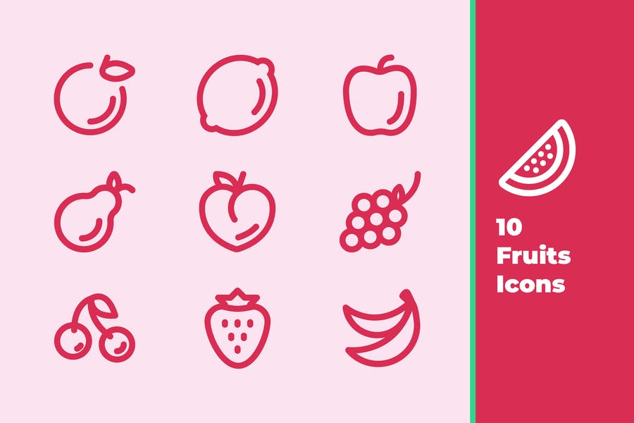 10 Professional Fruit Icons