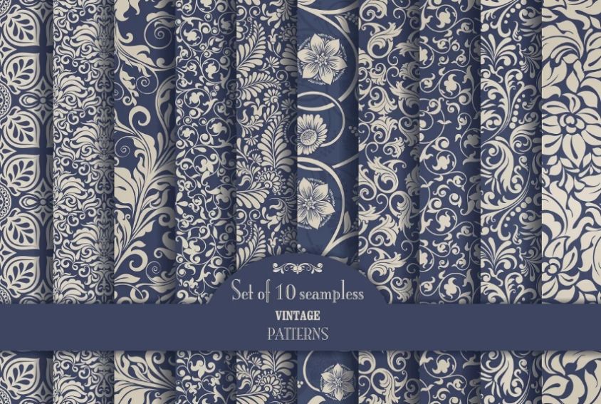 10 Seamless baroque Style Patterns