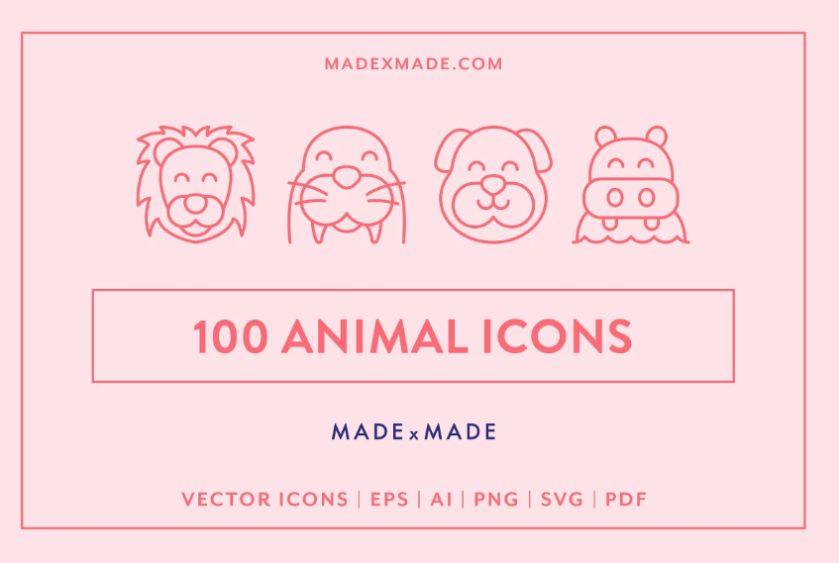 100 Professional Animal Icon Designs