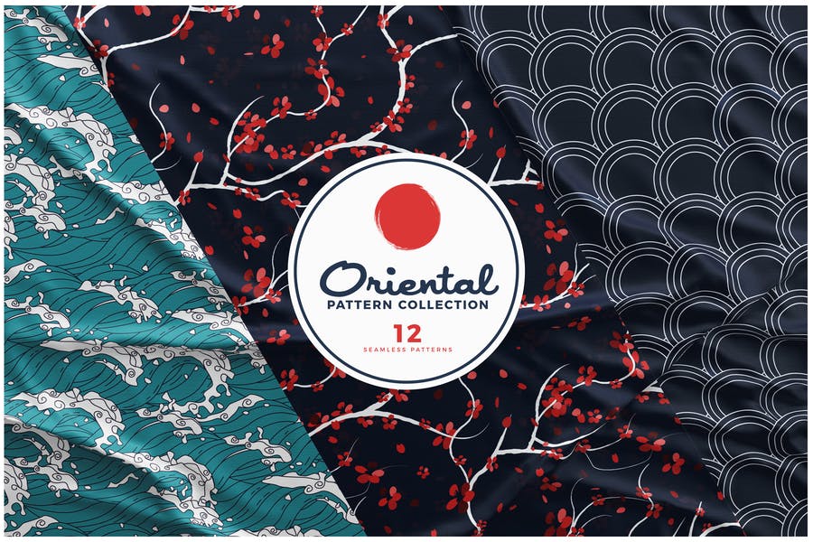 12 Oriental Pattern Design Collection