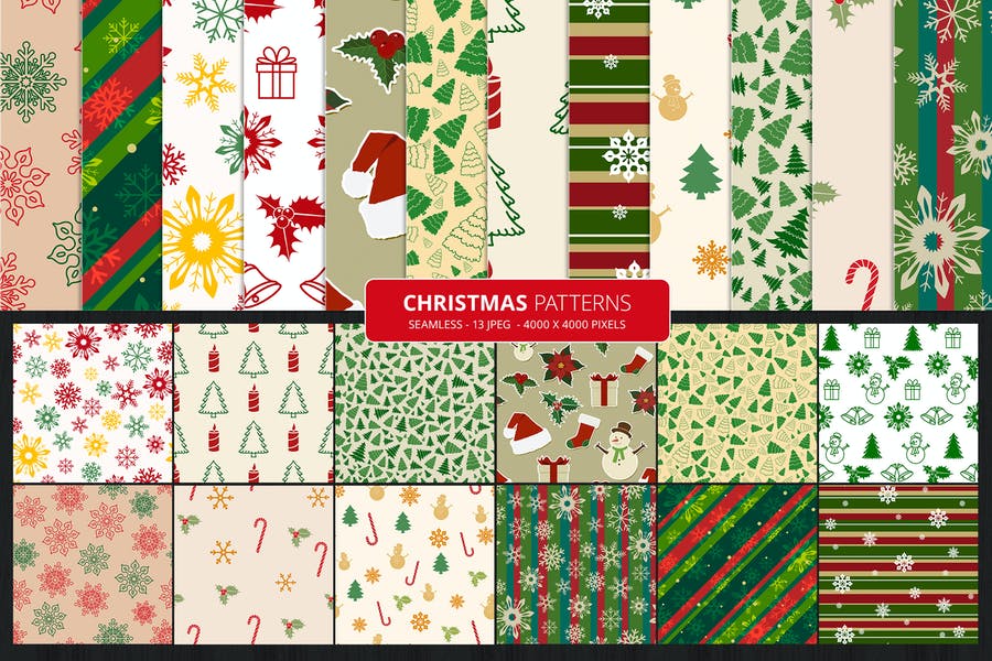 13 Seamless Christmas Pattern Designs