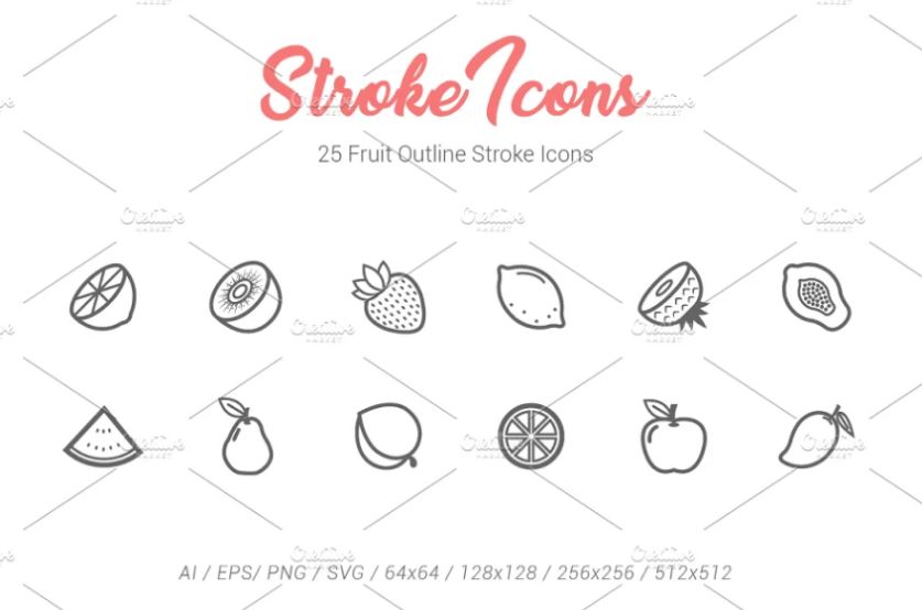 25 Outline Stly Vector Icons