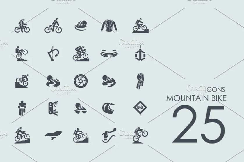 25 Unique Mountain Bike Icons