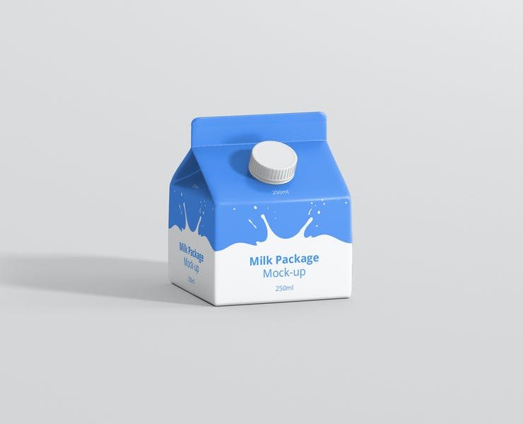 Milk Carton Mockup PSD