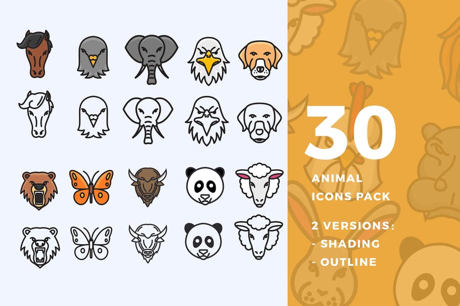 30 Animals Icons Pack