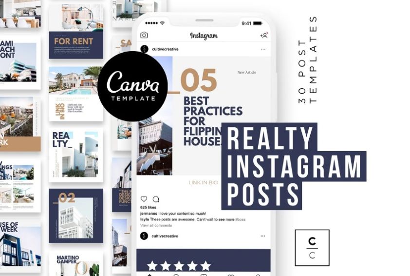 30 Reality Instagram Post Templates