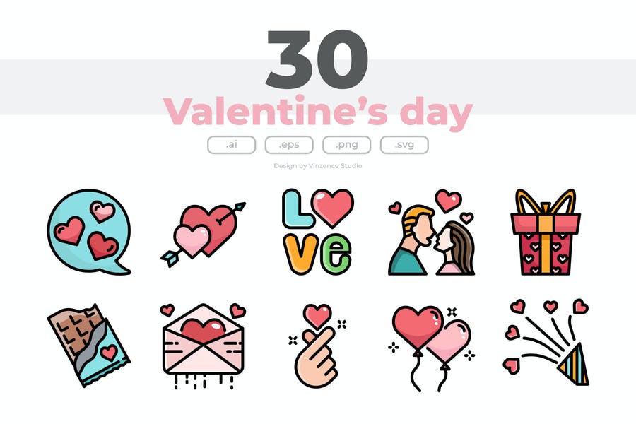 30 Valentines Day Icons