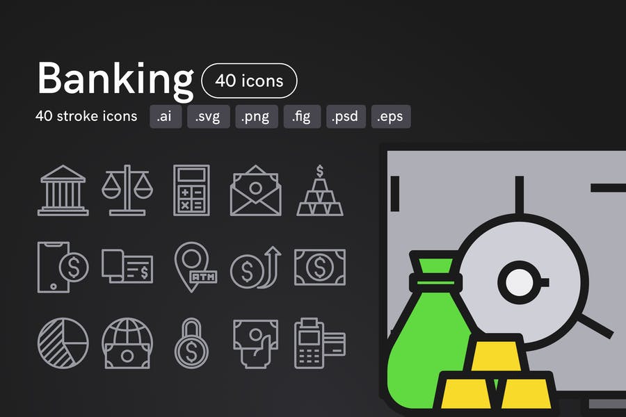 40 Editable Finance Icons