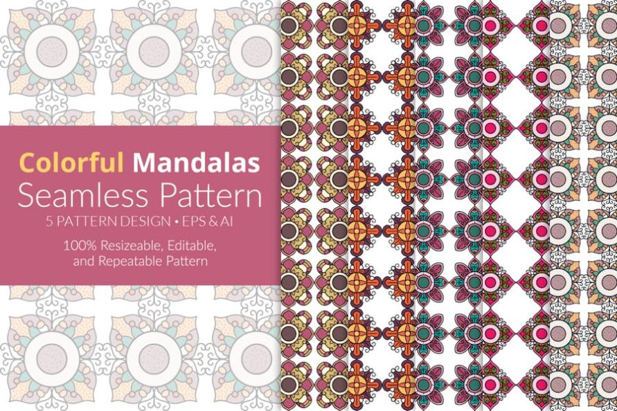 5 Colorful Seamless Pattern Designs
