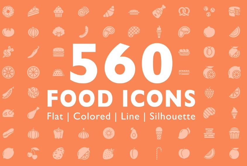 560 Unique Style Food Elements