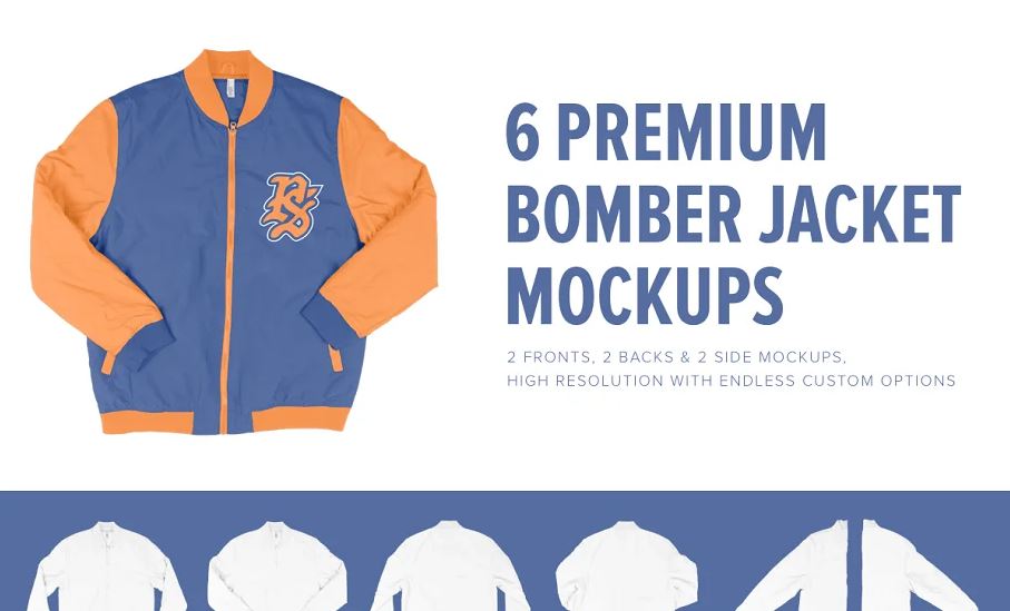 6 Premium Letterman Jacket Mockups