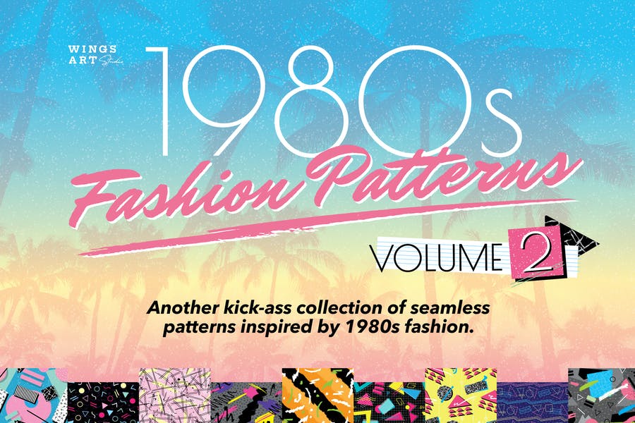 80s Fashion Pattern Design Set
