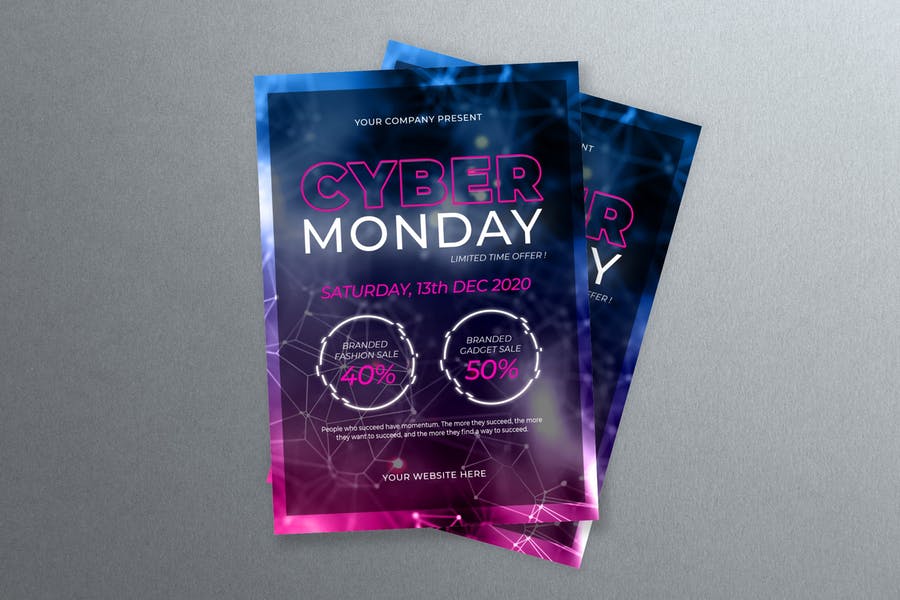 A4 Cyber Monday Promotional Templates