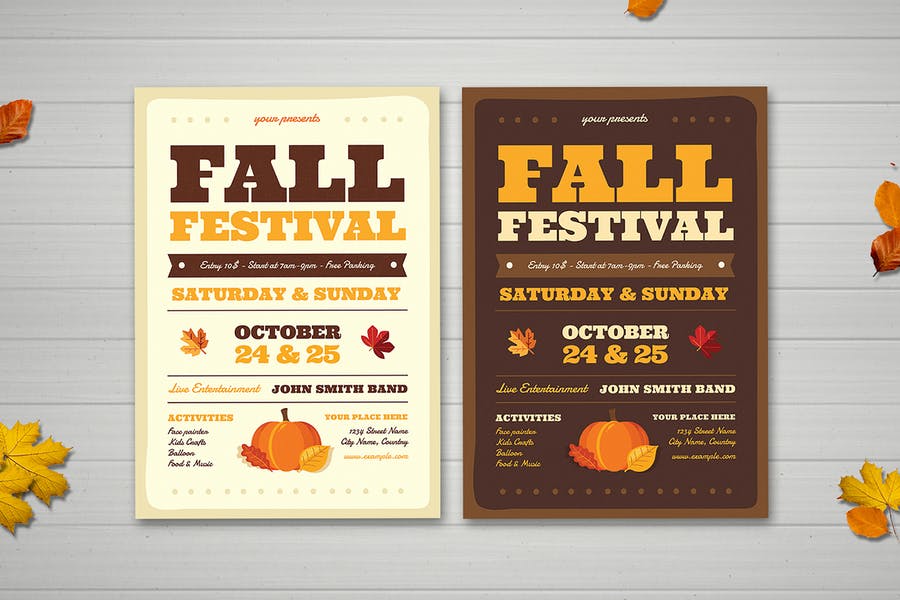A4 Size Fall Festival PSD