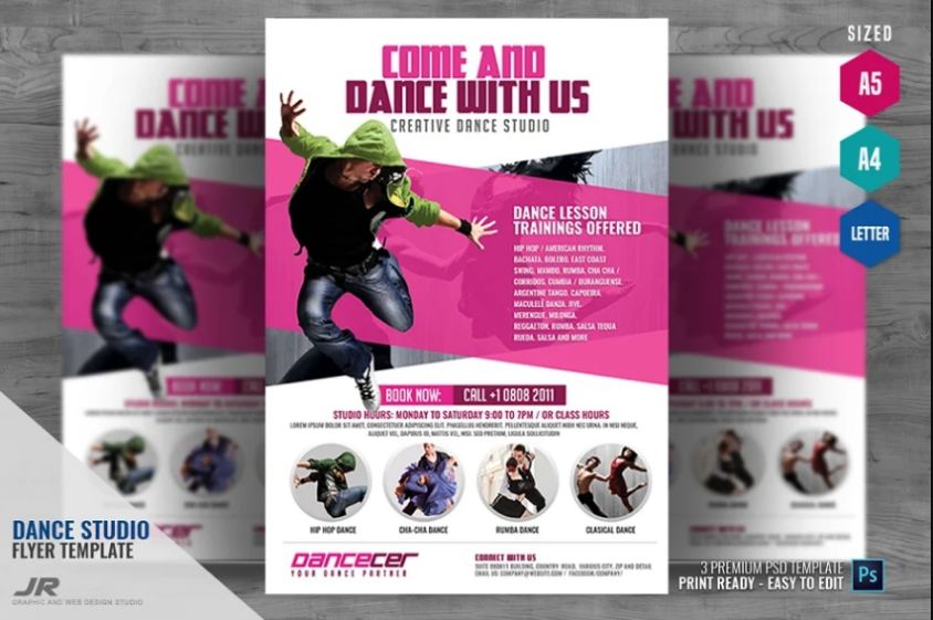 A4 and A5 Dance Studio Flyer