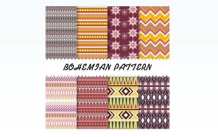 Abstract Bohemian Vector Patterns
