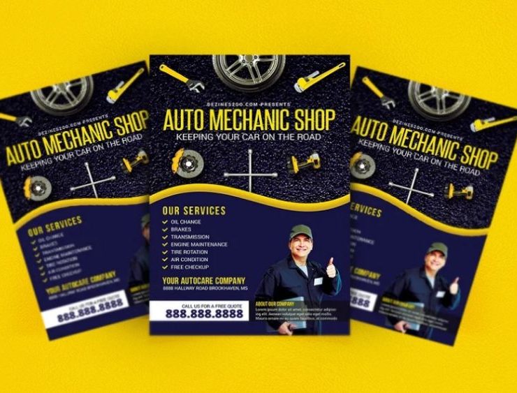 14+ Automobile Repairing Flyer Templates PSD Download