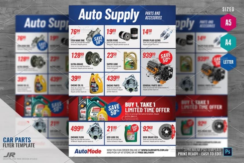 Auto Supply Advert Flyer