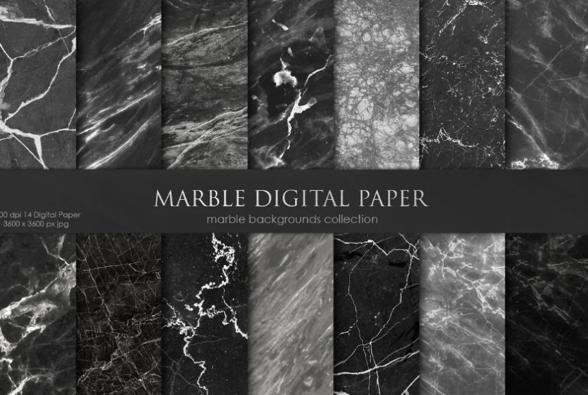 Black Marble Digital Paper