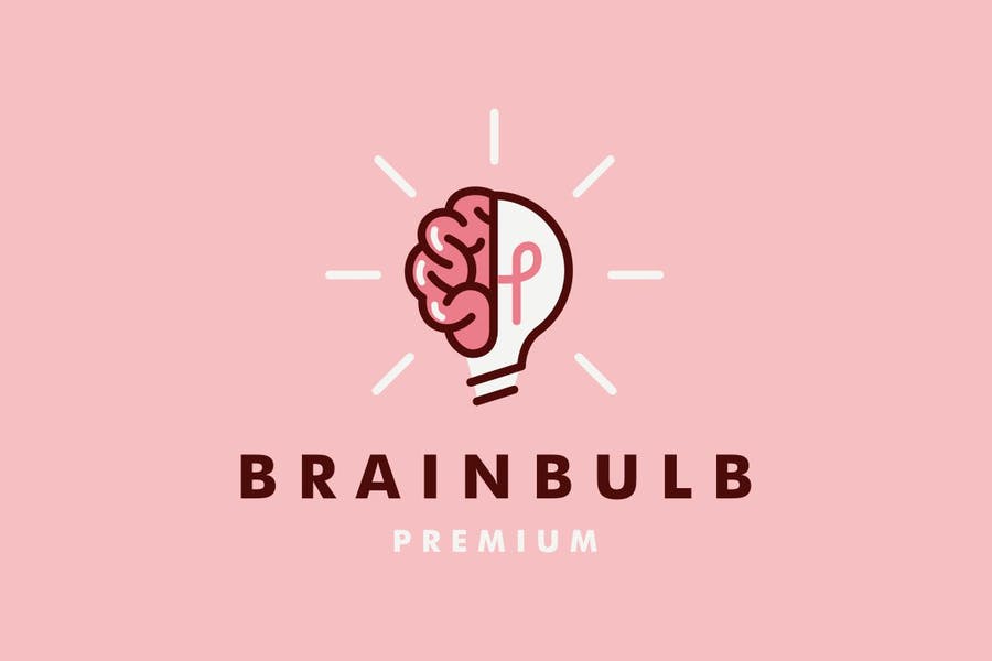 Brain Bulb Logo Design