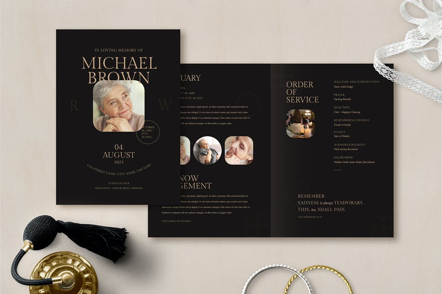 CFlassy Funeral Invite Templates