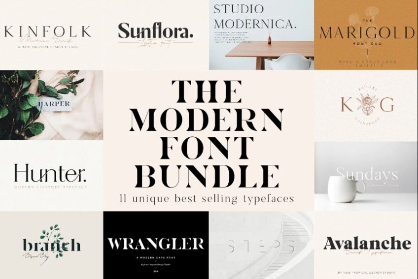 Chic and Modern Fonts Bundle