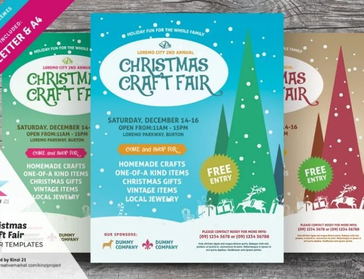 11+ FREE Christmas Craft Fair Flyer Template PSD