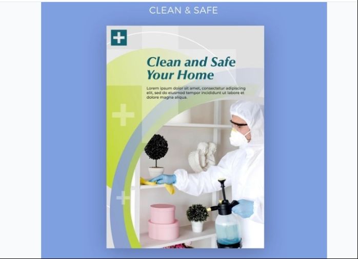 Clean and Safe House Flyer PSD