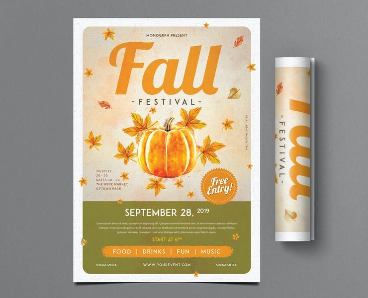 15+ FREE Fall Festival Flyer Template Design Download