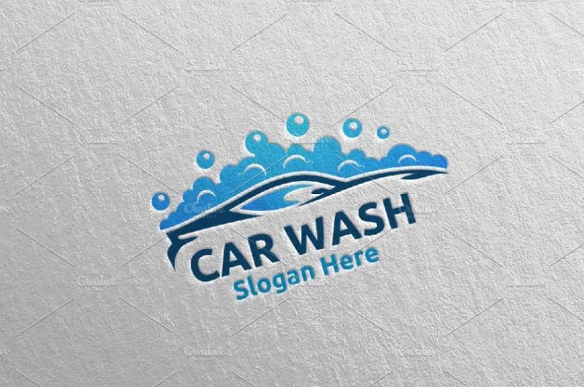 Cleaning Car Logo Design Template