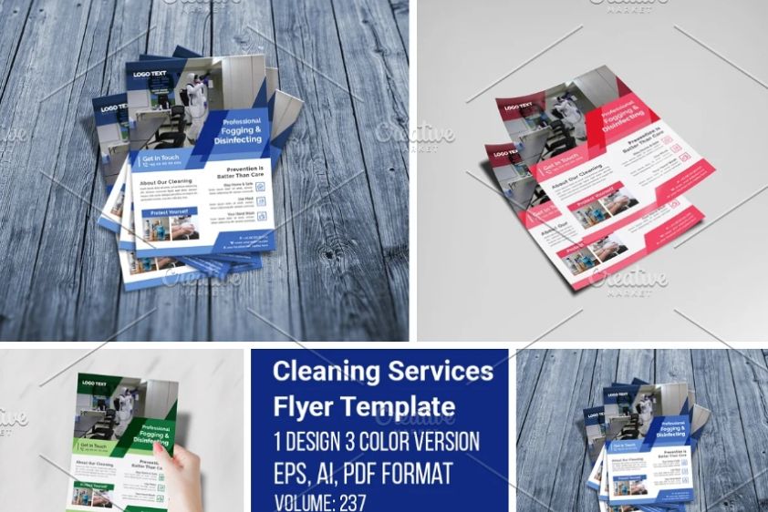 Cleaning Services Flyer Template PSD