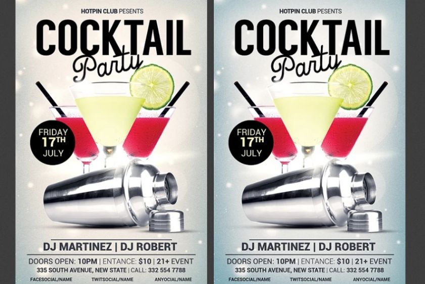 Cocktail Party Flyer Designs
