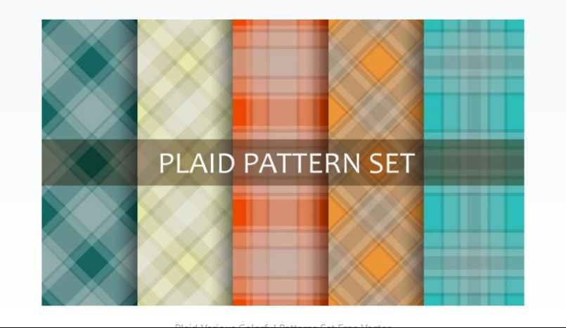 Colorful Plaid Pattern Set