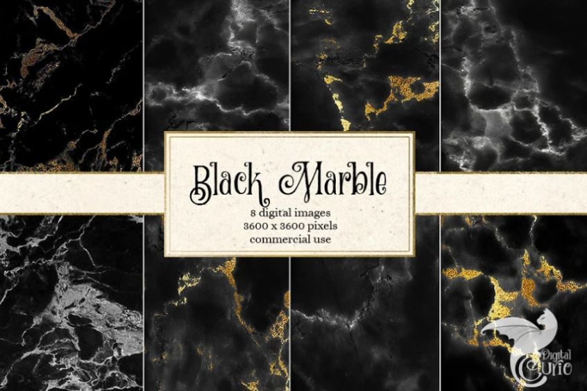 Creative Black Marble Digital Paper